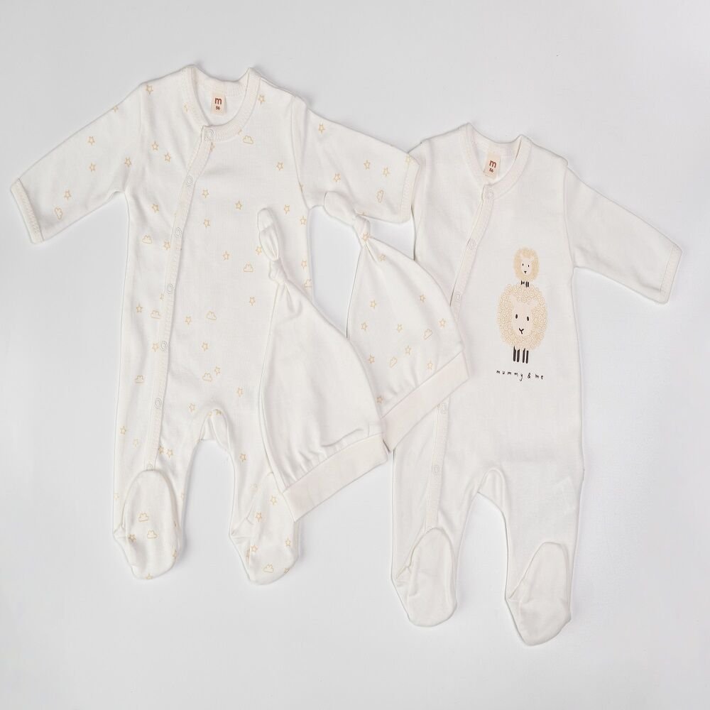 4 Parça Şapklaı Unisex Tulum Seti