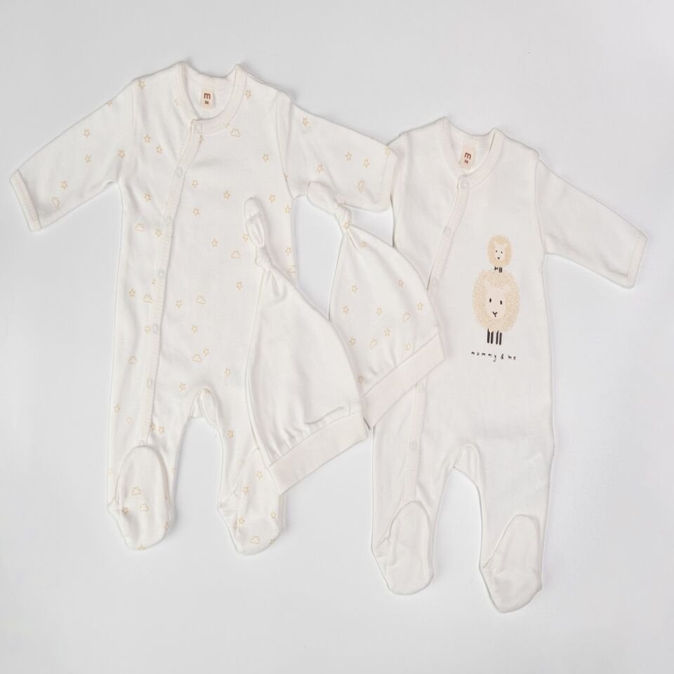4 Parça Şapklaı Unisex Tulum Seti