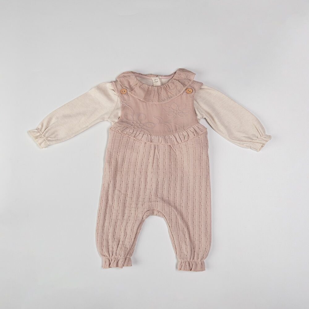 Soft Flower Kız Bebek Salopet