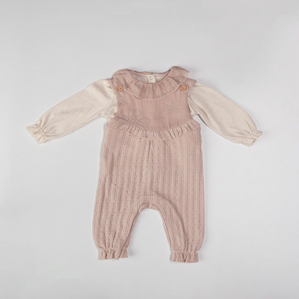 Soft Flower Kız Bebek Salopet