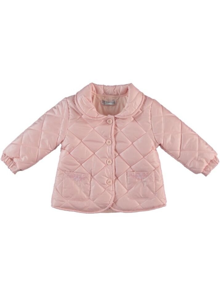 Kız Bebek Kapitoneli Pembe Mevsimlik Mont