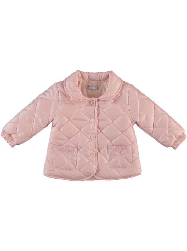 Kız Bebek Kapitoneli Pembe Mevsimlik Mont